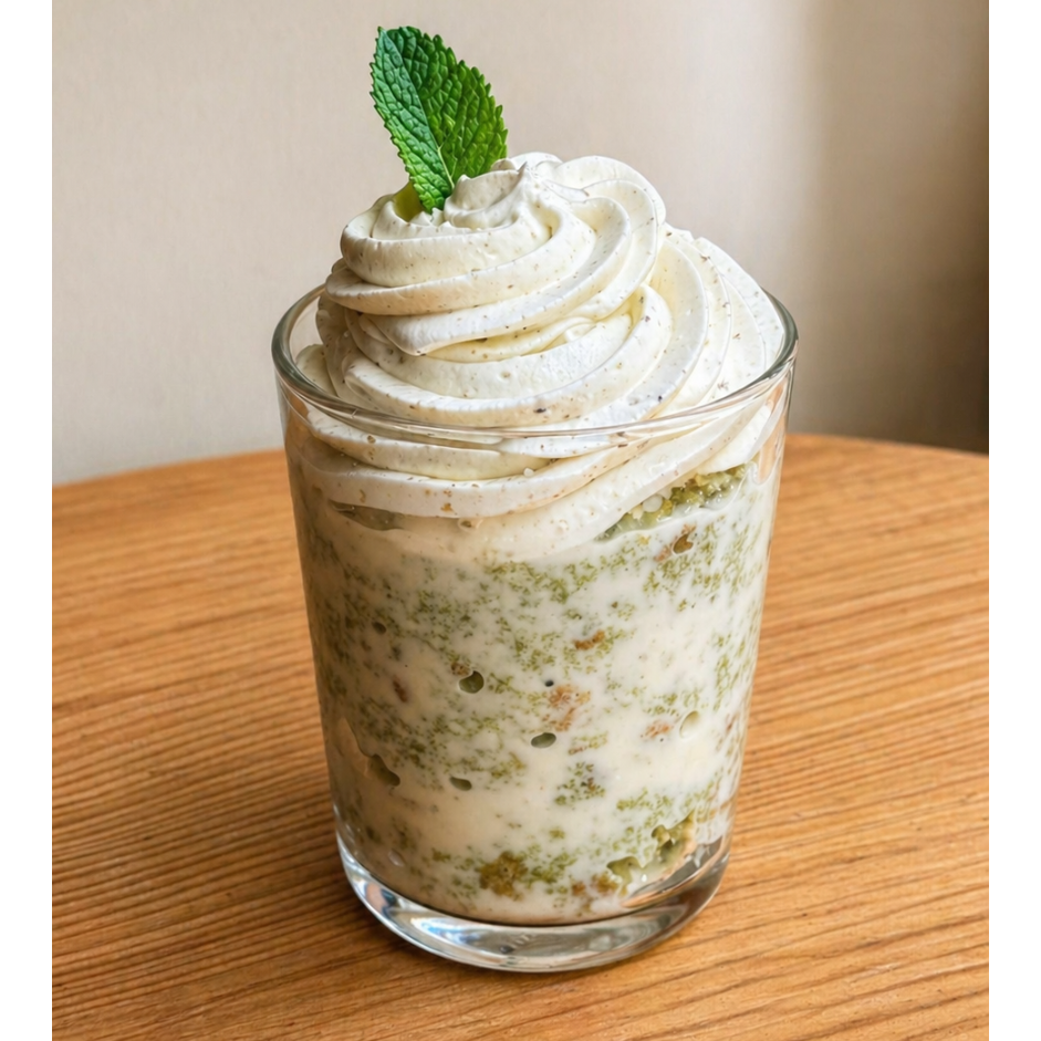 Tres Leches de Matcha con merengue de mojito